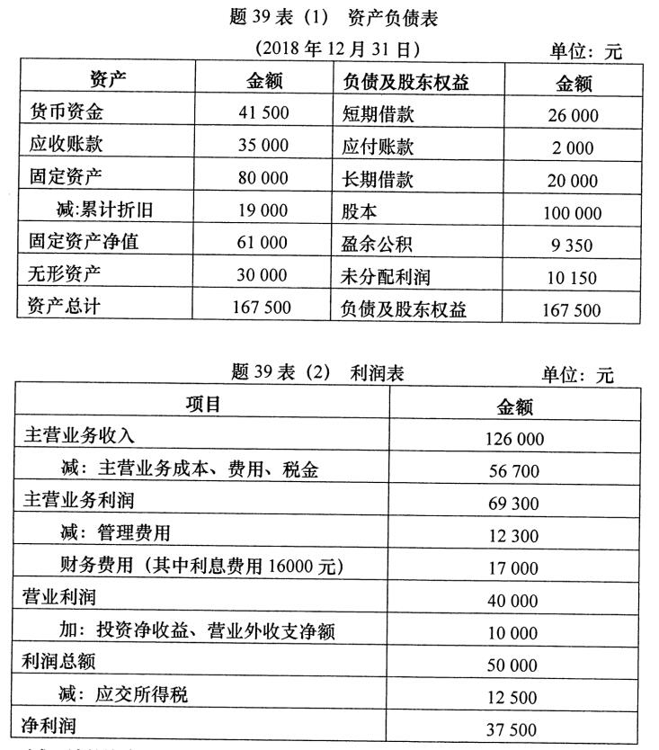 2020年10月安徽自学考试00161财务报表分析(一)考试真题试卷(图2)